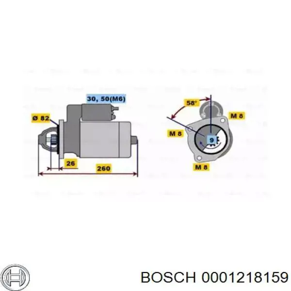 0001218159 Bosch Motor de arranco