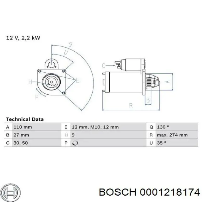Compre 0001218174 Bosch Motor de arranco