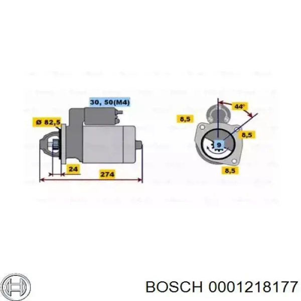 0001218177 Bosch Motor de arranco