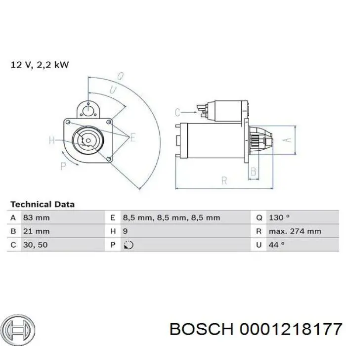 Compre 0001218177 Bosch Motor de arranco
