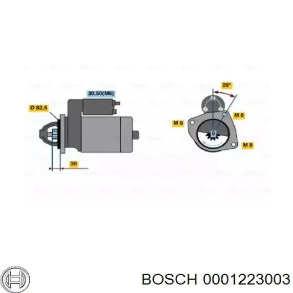 0001223003 Bosch Motor de arranco