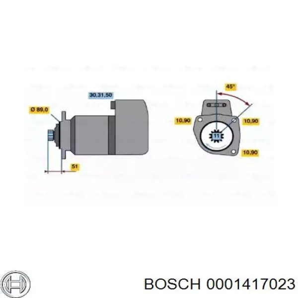 Motor de arranco Bosch 0001417023 preço, a partir de 400,01 USD