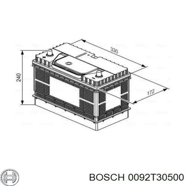 0092T30500 Bosch Bateria recarregável (PILHA)