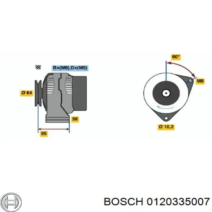 Compre 0120335007 Bosch Gerador