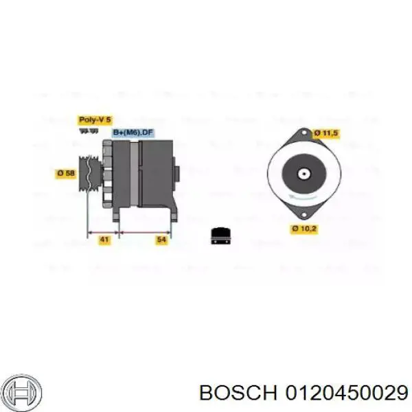 0120450029 Bosch Gerador