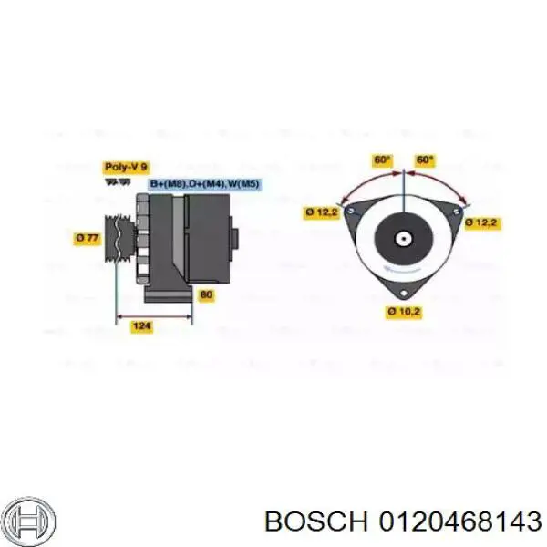 0120468143 Bosch Gerador