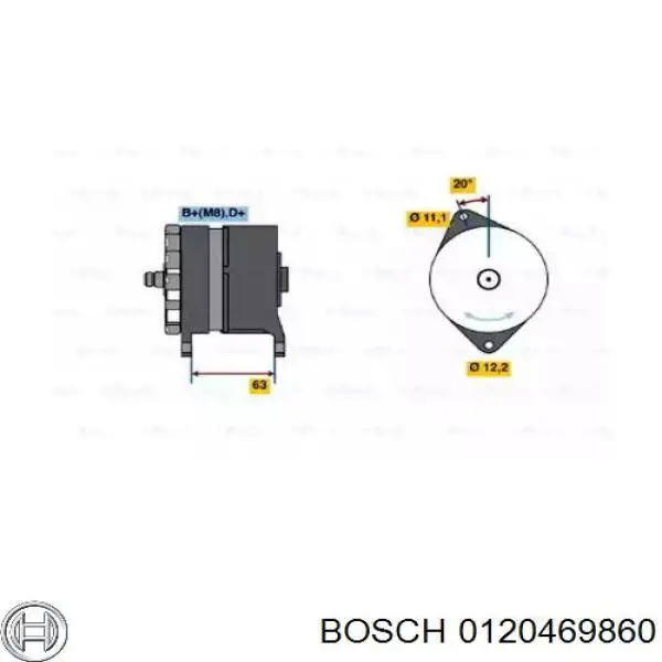 Gerador 0120469860 Bosch