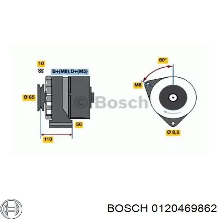 0120469862 Bosch Gerador