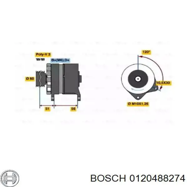 Gerador 0120488274 Bosch
