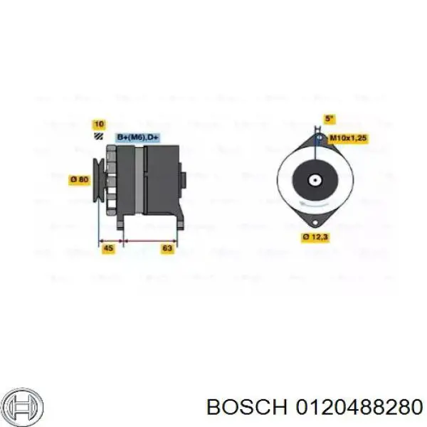 Compre 0120488280 Bosch Gerador