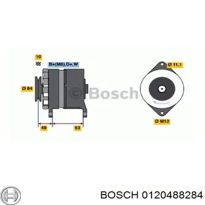 Gerador 0120488284 Bosch
