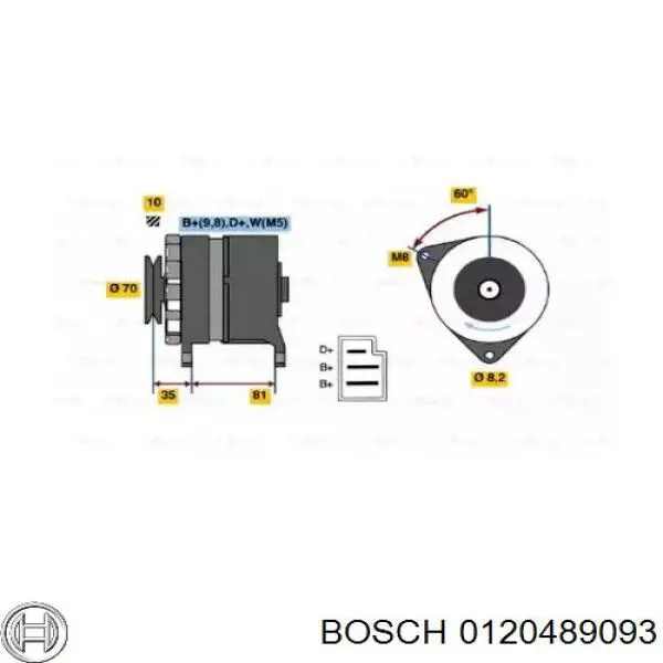 Gerador 0120489093 Bosch