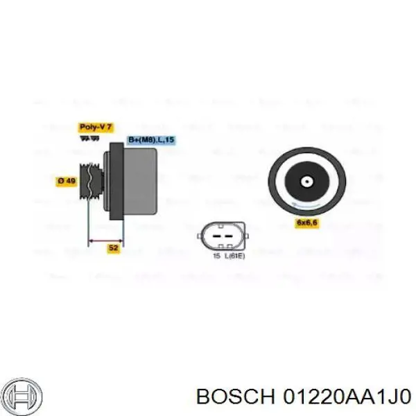 Gerador 01220AA1J0 Bosch
