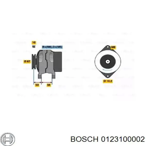 0123100002 Bosch Gerador