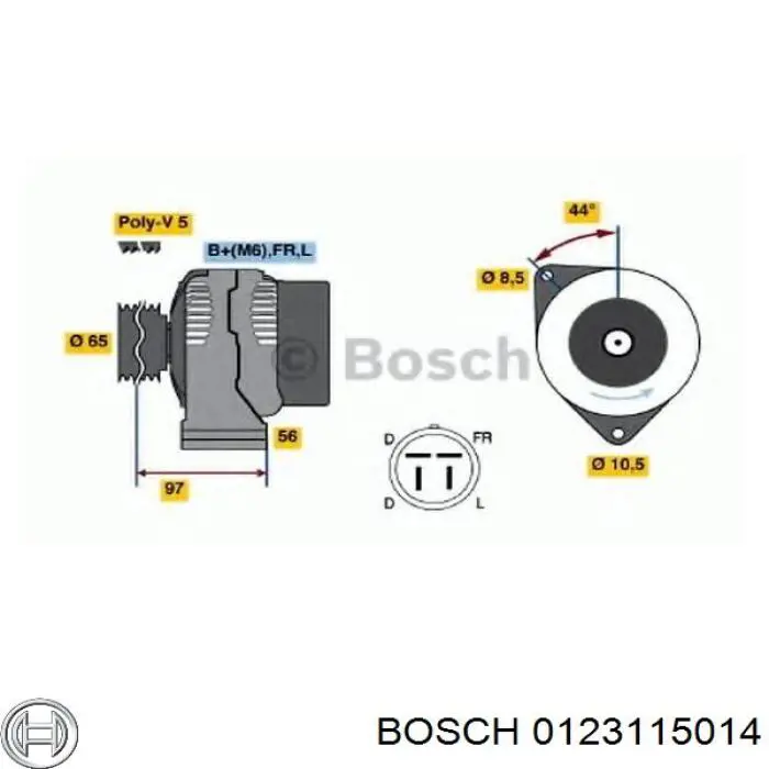 0123115014 Bosch Gerador