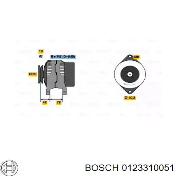 Gerador Bosch 0123310051 preço, a partir de 93,11 USD
