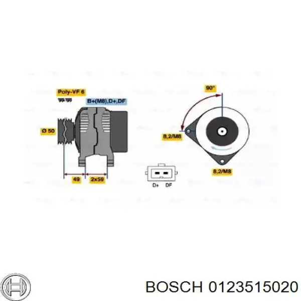 0123515020 Bosch Gerador