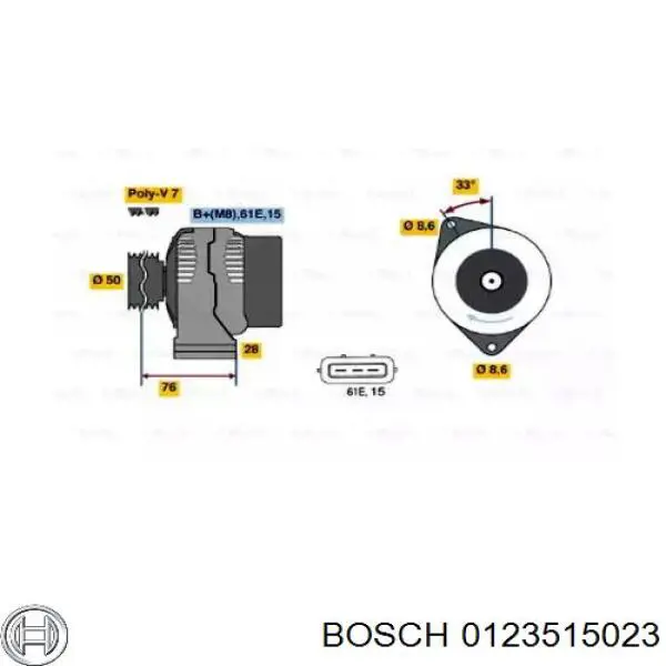 0123515023 Bosch Gerador