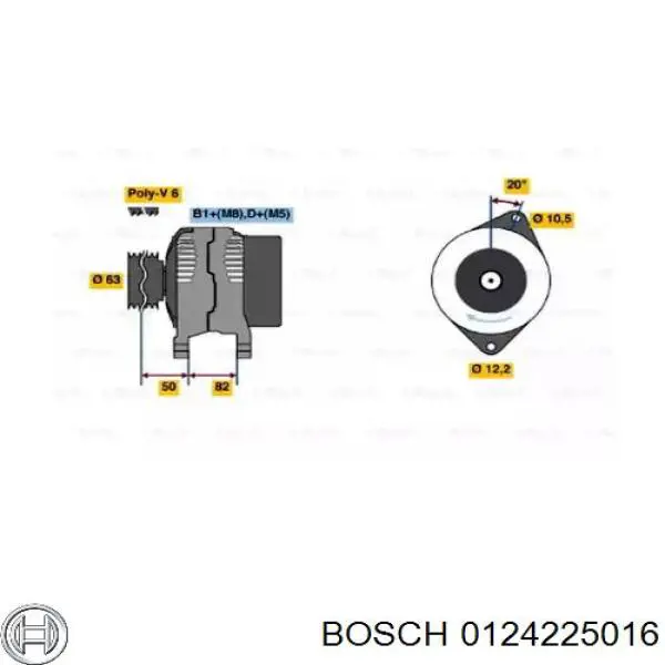 Gerador 0124225016 Bosch
