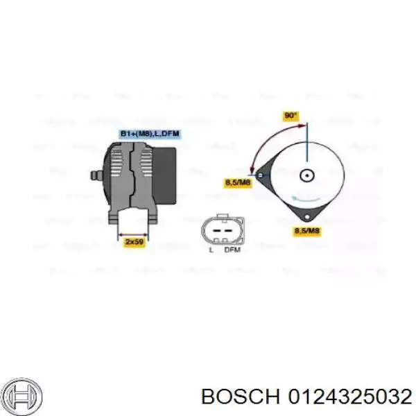 Gerador Bosch 0124325032 preço, a partir de 64,75 USD