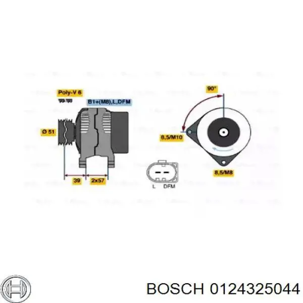 Gerador 0124325044 Bosch
