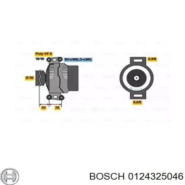Gerador 0124325046 Bosch