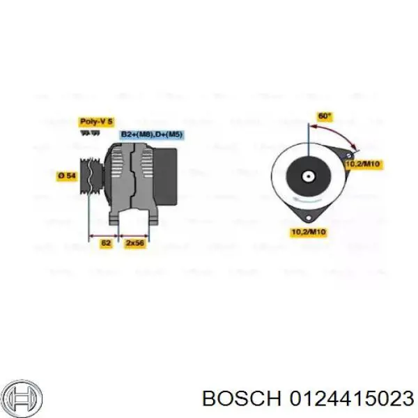 Gerador Bosch 0124415023 preço, a partir de 51,08 USD