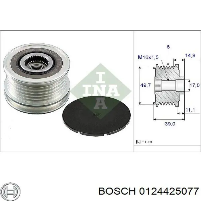 Gerador Bosch 0124425077 preço, a partir de 148,12 USD