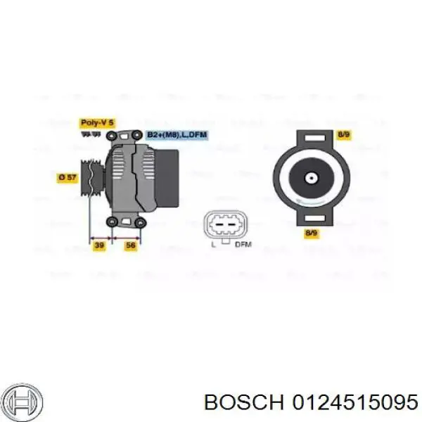 Gerador Bosch 0124515095 preço, a partir de 229,24 USD