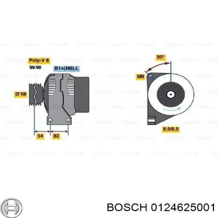 0124625001 Bosch Gerador