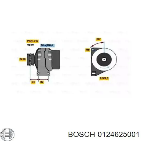 Gerador Bosch 0124625001 preço, a partir de 120,88 USD