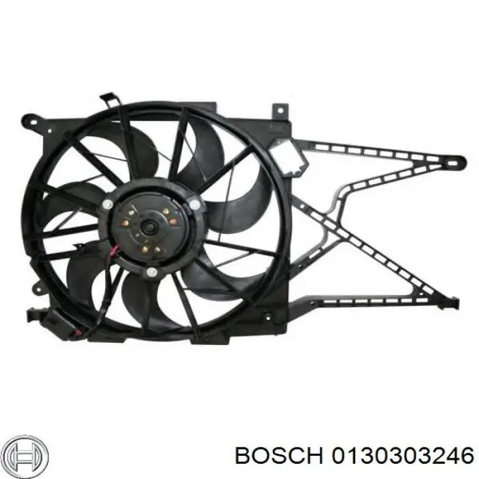 Difusor do radiador de esfriamento, montado com motor e roda de aletas Bosch 0130303246 preço, a partir de 48,00 USD