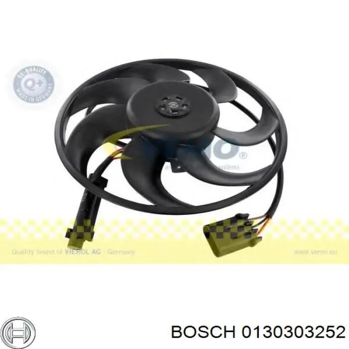 0130303252 Bosch Ventilador elétrico de esfriamento montado (motor + roda de aletas)