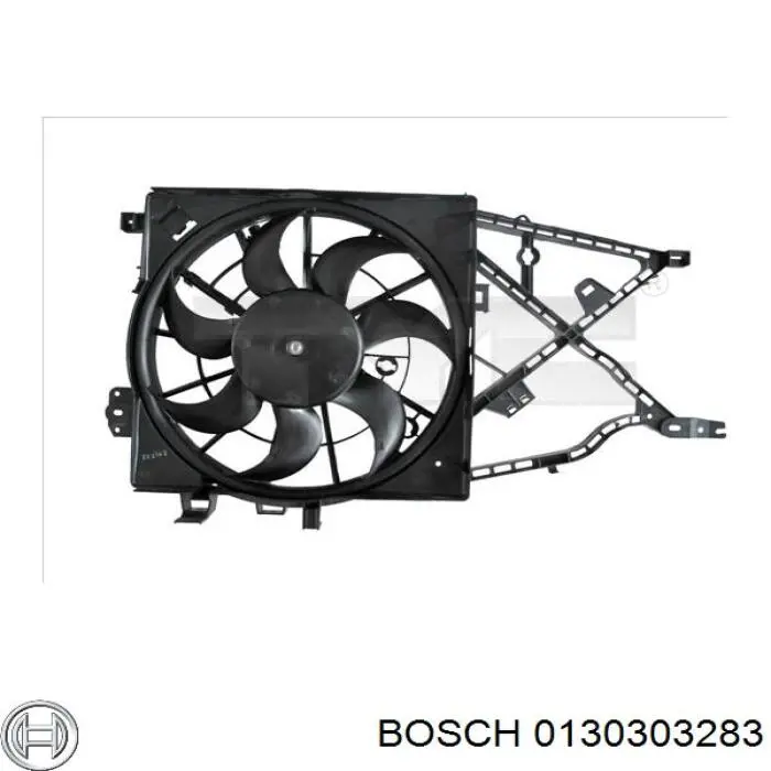 Ventilador elétrico de esfriamento montado (motor + roda de aletas) 1341264 General Motors