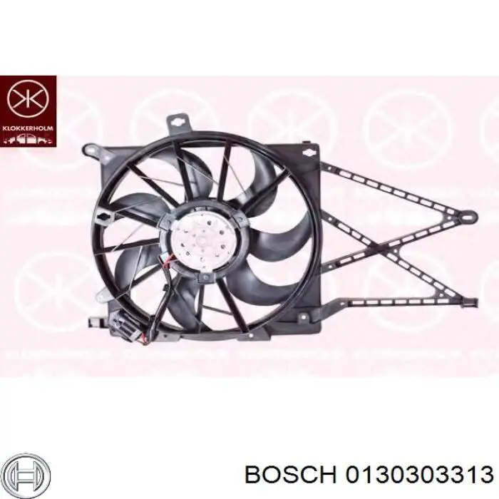 Ventilador elétrico de esfriamento montado (motor + roda de aletas) Bosch 0130303313 preço, a partir de 144,01 USD