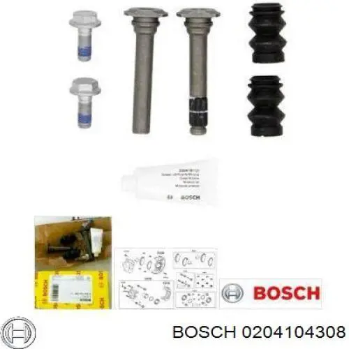 0204104308 Bosch Kit de reparação de suporte do freio dianteiro