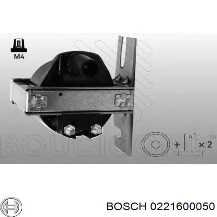 Bobina de ignição 0221600050 Bosch