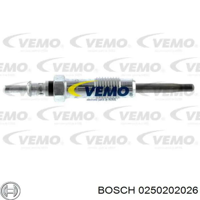 0250202026 Bosch Vela de incandescência