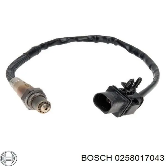 Sonda lambda, sensor direito de oxigênio até o catalisador Bosch 0258017043 preço, a partir de 175,22 USD