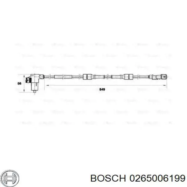 Compre 0265006199 Bosch Sensor dianteiro de ABS
