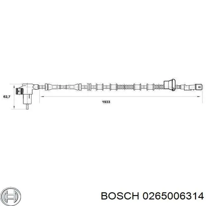 Sensor dianteiro de ABS Peugeot 405 I 15B
