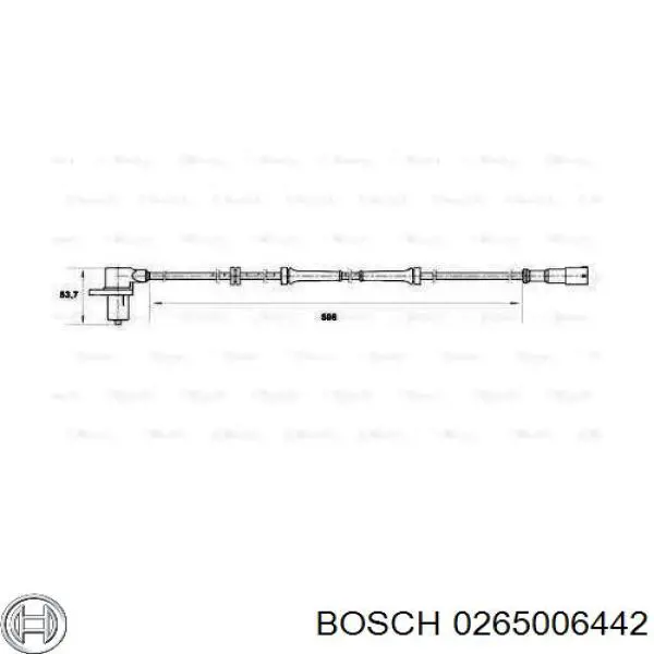 Sensor dianteiro de ABS para Renault Clio I BC57, 5357