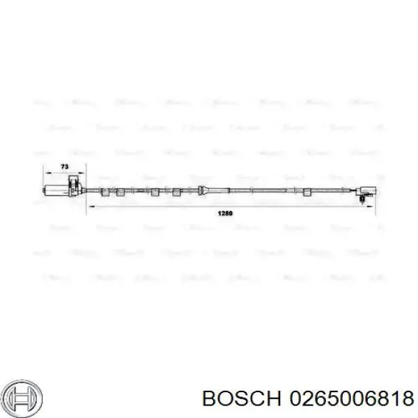 0265006818 Bosch Sensor ABS traseiro esquerdo