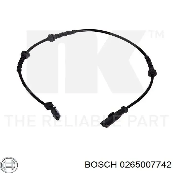 0265007742 Bosch Sensor dianteiro de ABS