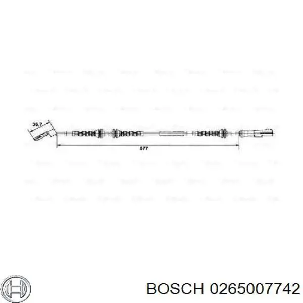 Sensor dianteiro de ABS Bosch 0265007742 preço, a partir de 19,07 USD