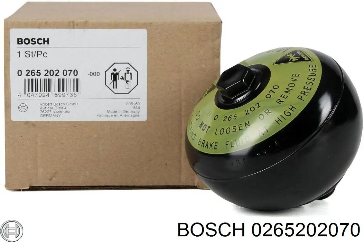 Acumulador hidráulico do freio do sistema 265202070 Bosch