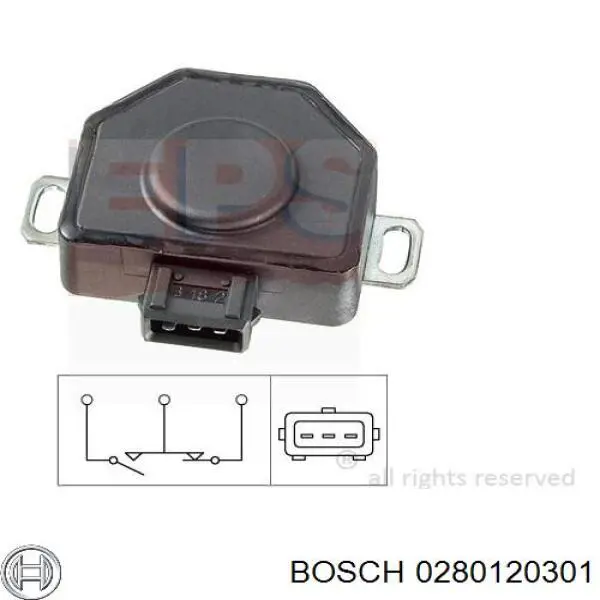 Sensor de posição da válvula de borboleta (potenciômetro) Bosch 0280120301 preço, a partir de 66,40 USD