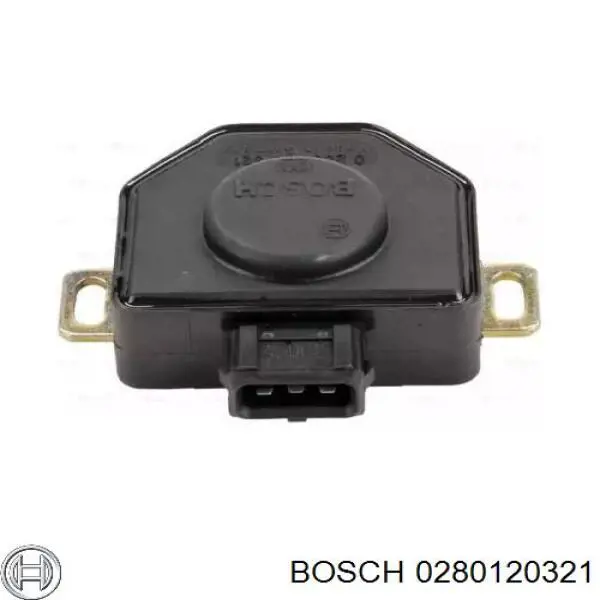 0280120321 Bosch Sensor de posição da válvula de borboleta (potenciômetro)