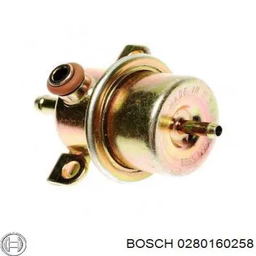 0280160258 Bosch Regulador de pressão de combustível na régua de injectores