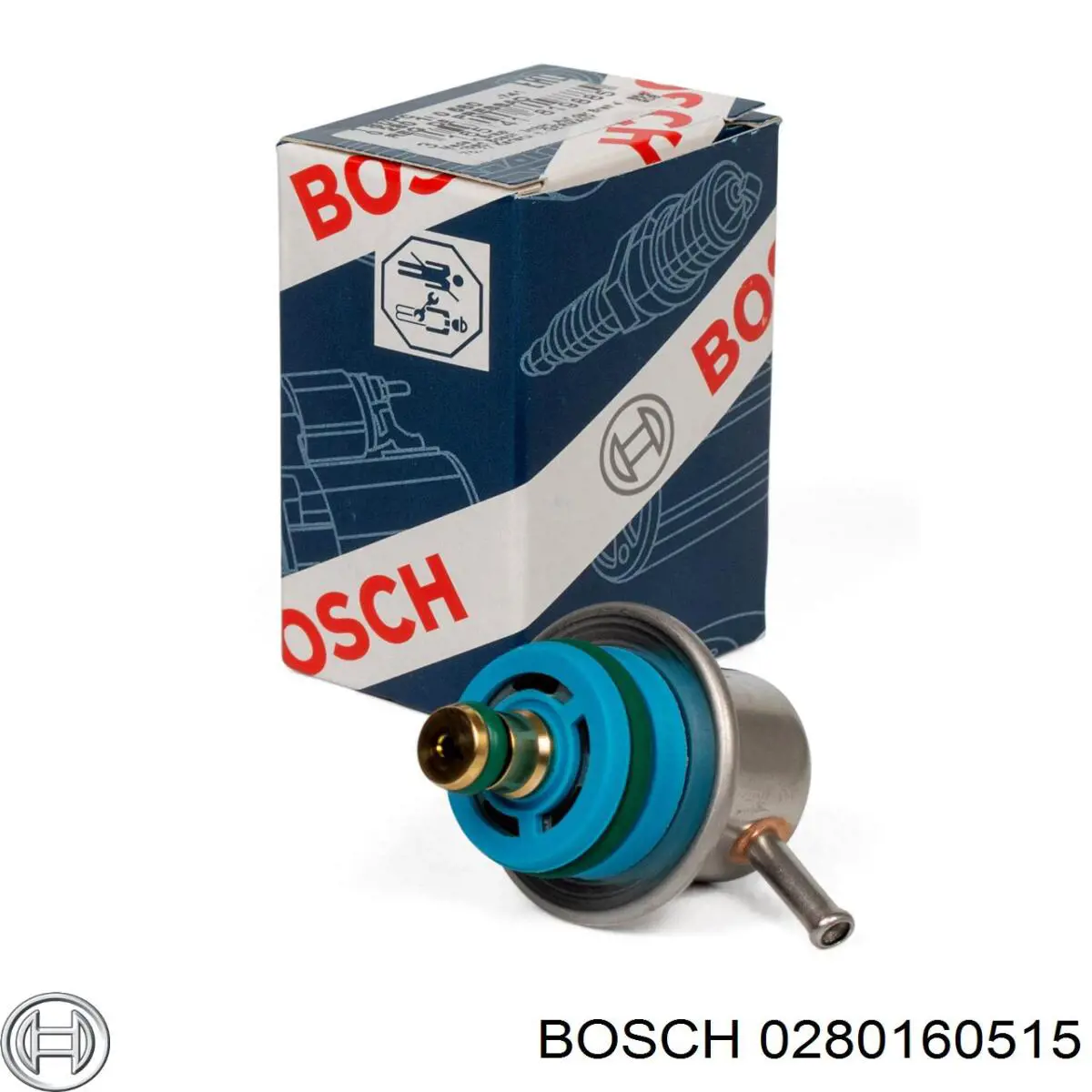 Regulador de pressão de combustível na régua de injectores 0280160515 Bosch
